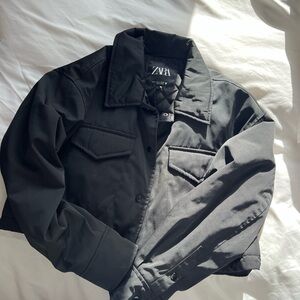 Zara crop Black Jacket